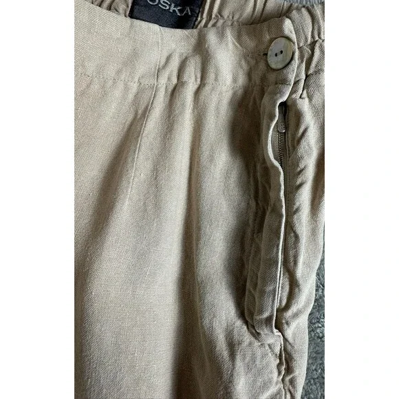 Oska Linen Maxi Skirt Size 2 (30 in Waist) Tan Minimalist Old Money Coastal Chic - Picture 5 of 8